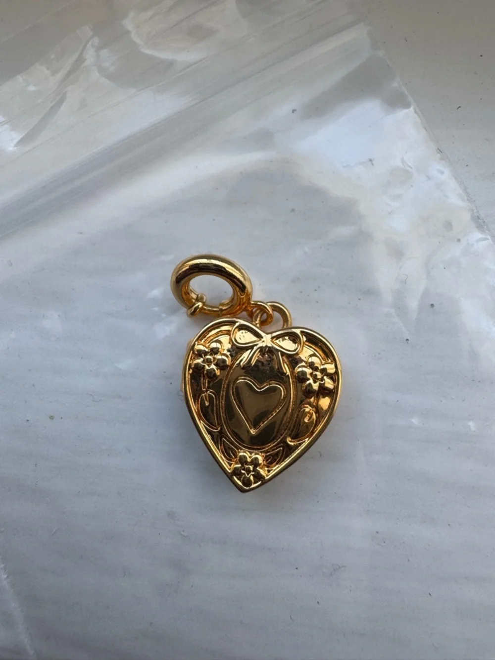 Like New Little Words Project Gold Heart Locket Charm - Picture 3 of 4